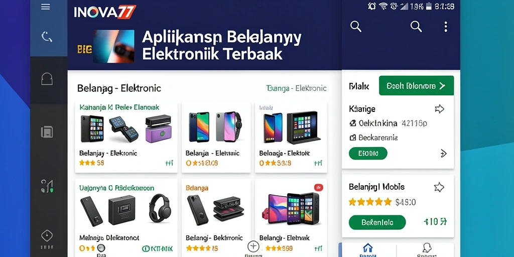 Tampilan antarmuka aplikasi INOVA77 yang modern dan praktis.
