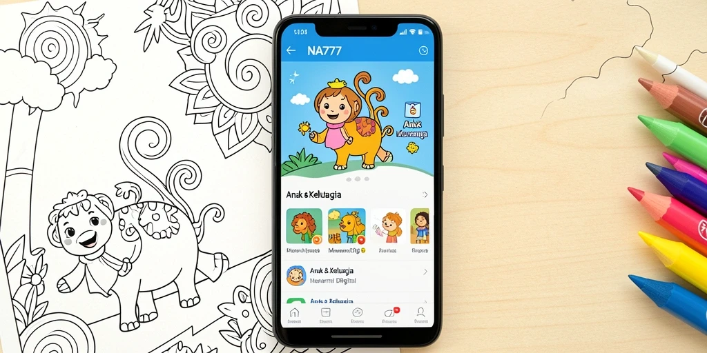 Antarmuka NA777 yang ramah anak dengan pilihan gambar mewarnai yang menakjubkan.