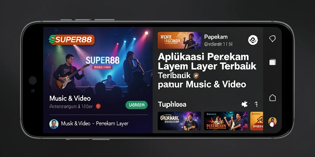 Antarmuka pengguna SUPER88 untuk perekaman layar yang intuitif dan mudah digunakan.
