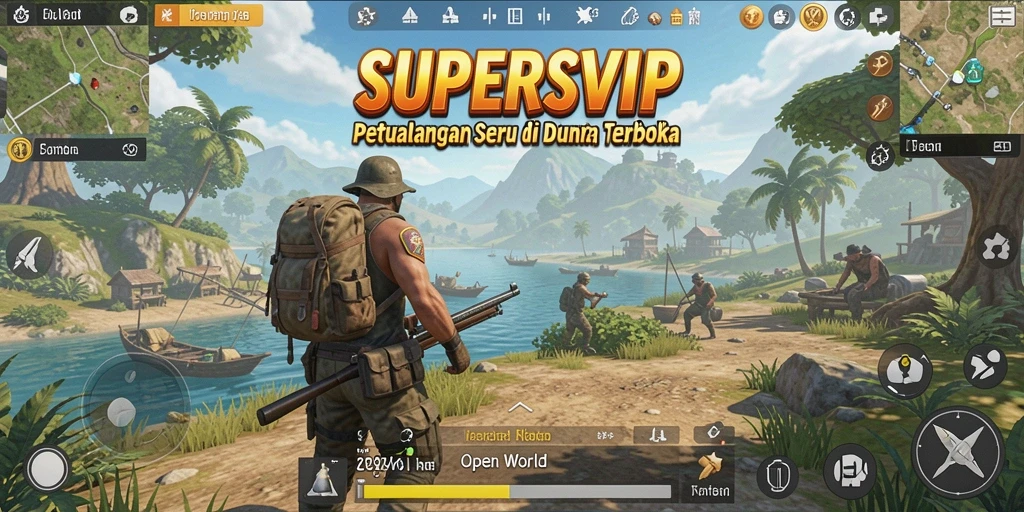 Antarmuka yang menarik dalam game Open World SUPERSVIP.